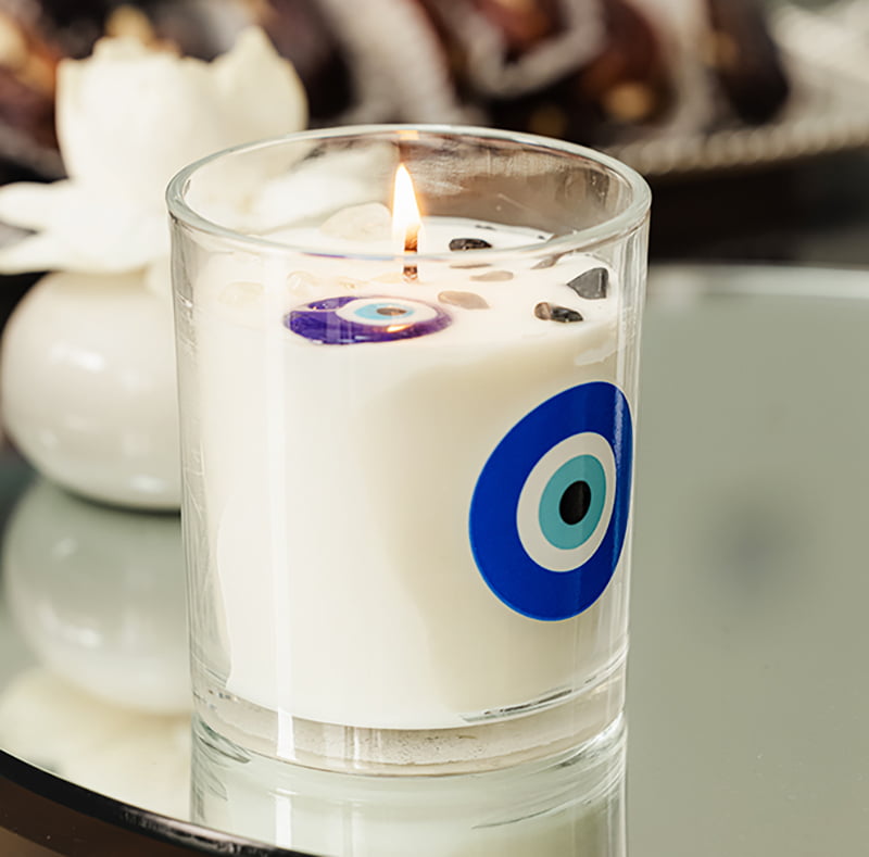 Evil eye candle