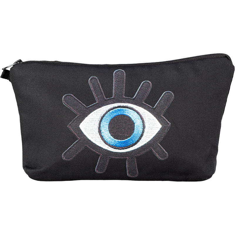Black Evil Eye Cosmetic Bag