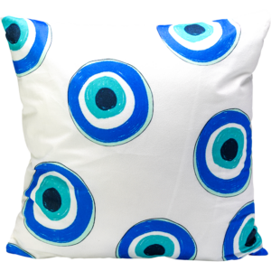 Evil Eye Cushion White
