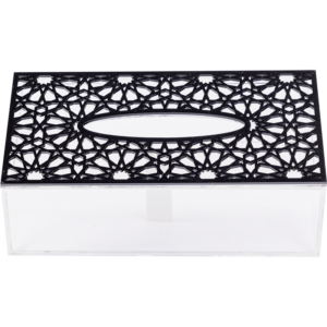 Black Arabesque Tissue Box
