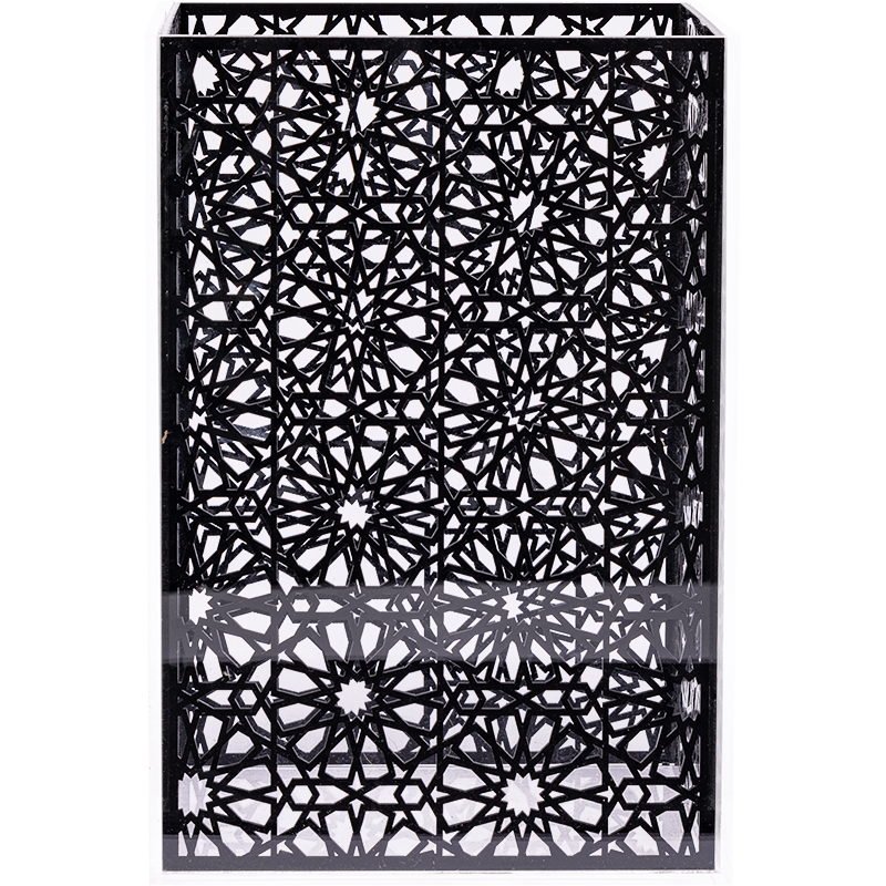 Black Arabesque Bin