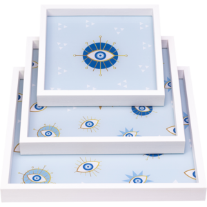 Baby Blue Tray Set