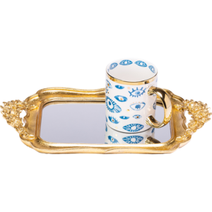 Resin gold tray rectangle