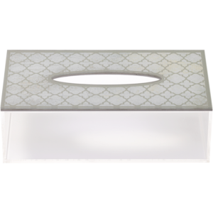 Acrylic glass gold design tissue box