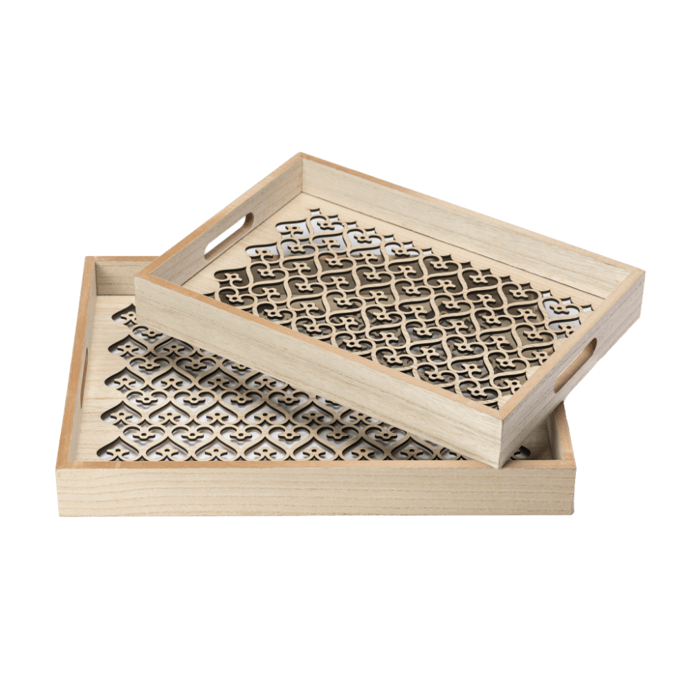 harmony wooden serving trays on top of each other